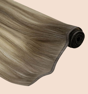 virgin human hair flat silk hair weft