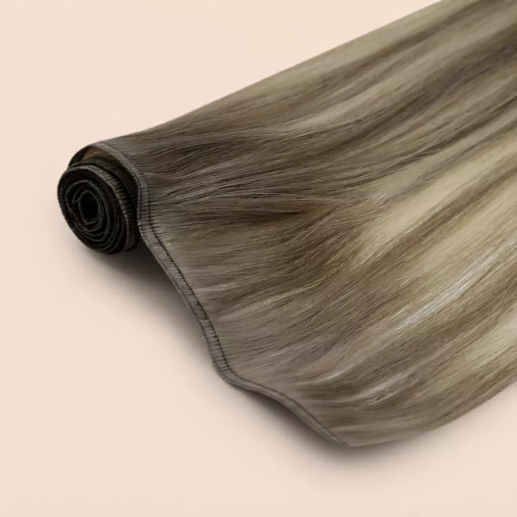 virgin hair flat weft hair extensions