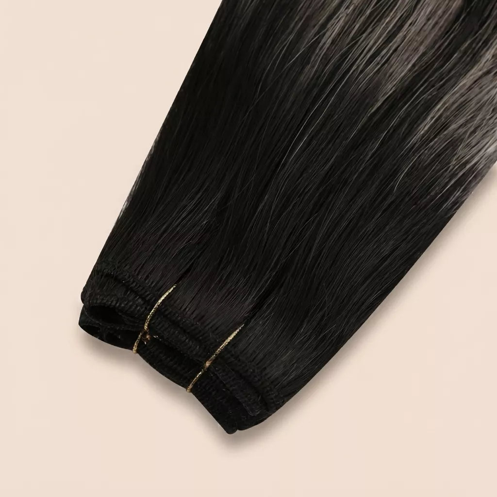 virgin hair machine weft extensions