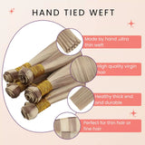 hand tied weft extensions healthy hair virgin hair