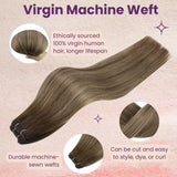 human hair weft bundles sew in weft extensions