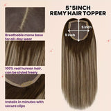 human hair topper for women remy hair