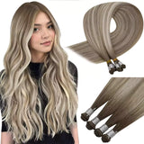 hand tied beaded weft extensions