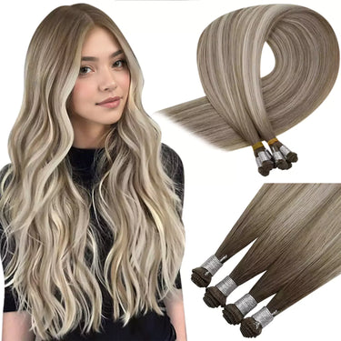 hand tied beaded weft extensions