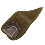 human hair topper for short hair brown