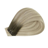 balayage brown to blonde clip in extensions