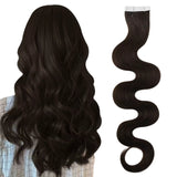 Body Wave Tape In Hair Extensions Human Hair