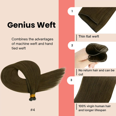 virgin genius weft dark brown