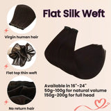 flat silk weft weft human hair extensions
