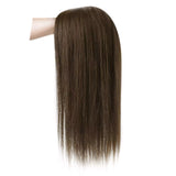 darkest brown hair topper human hair