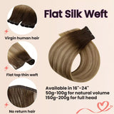 flat silk weft seamless weft hair extensions