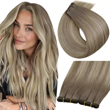 flat silk weft virgin human hair weft