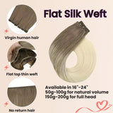 invisible flat weft hair extensions