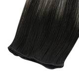 genius weft human hair balayage balck with silver
