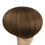 genius weft virgin hair balayage darkest brown mixed light brown straight