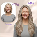 before and after highlight blonde