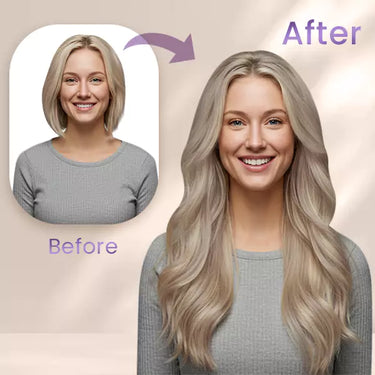 before and after highlight blonde