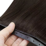 pu hole weft invisible hair extensions for thin hair
