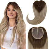 remy human hair topper for short hair