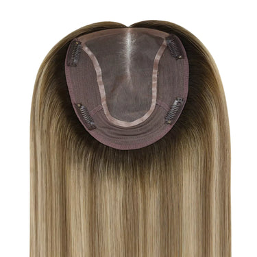 virgin hair topper for women balayage brown to blonde