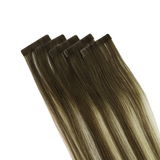virgin tape in hair extensions balayage hair