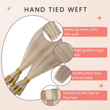 human hair weft bundles highlight blonde hair