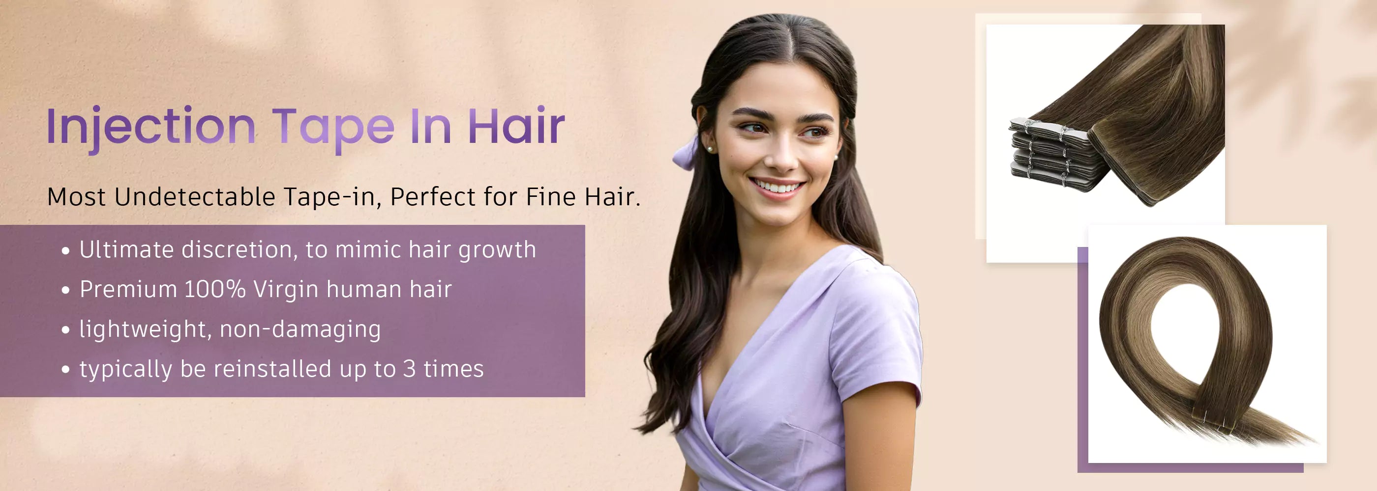 injection tape in hair