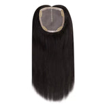 real hair topper black hair