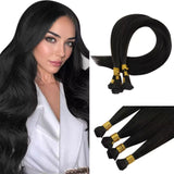 natural black hair seamless weft hair extensions