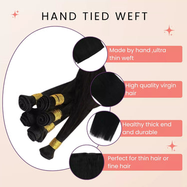 jet black weft hair extension