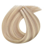 invisible hole pu flat weft virgin hair weft