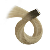 injection tape ins balayage brown to blonde