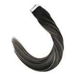 remy human hair extensions tape in hair