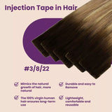 injection real human hair tape in extensions