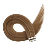 tape in virgin hair light brown highlight hair color