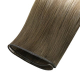 genius weft real human hair extensions darkest brown