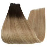 virgin hair genius weft balayage brown with blonde