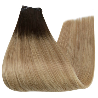 virgin hair genius weft balayage brown with blonde