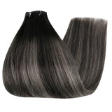 virgin hair genius weft natural black mixed silver