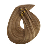 virgin human hair hybrid weft hair extensions highlight color