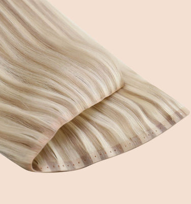 invisible hair weft virgin hole pu weft hair