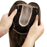 virgin human hair hair topper darkest brown