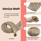 invisible virgin weft hair extensions highlight blonde hair