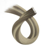 seamless injection tape in extensions on short hair