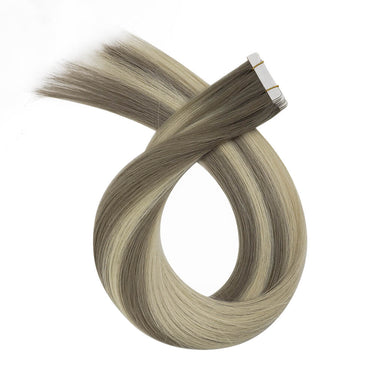 seamless injection tape in extensions on short hair