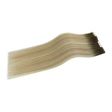 virgin injection tape in hair balayage blonde
