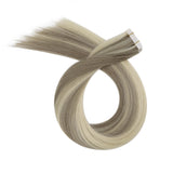 injection tape ins highlight brown mixed blonde