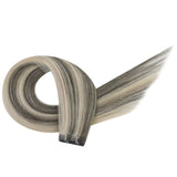 silky straight virgin tape in hair extensions