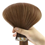 Virgin injected tape in hair extensions human hair balayage hair color