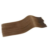 Virgin injection tape in human hair extensions